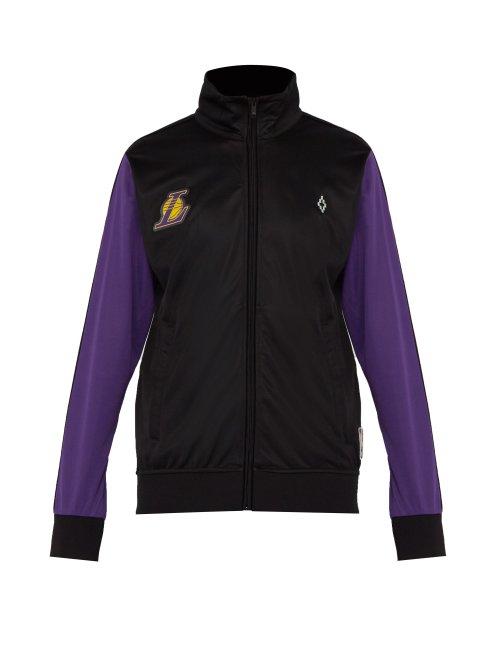 Matchesfashion.com Marcelo Burlon - La Lakers Contrast Sleeve Track Top - Mens - Black Multi