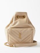 Saint Laurent - Joe Mini Quilted-leather Bucket Bag - Womens - Cream