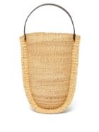 Ines Bressand - No.26 Leather-handle Woven-grass Basket Bag - Womens - Beige Multi