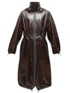 Matchesfashion.com Bottega Veneta - Drawstring Leather Parka - Mens - Brown