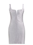 Matchesfashion.com Galvan - Corset Knitted Lam Mini Dress - Womens - Silver