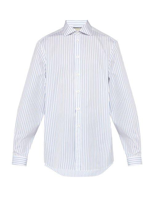 Matchesfashion.com Gucci - Classic Striped Shirt - Mens - Blue