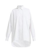 Matchesfashion.com Raey - Batwing Sleeve Cotton Shirt - Womens - White