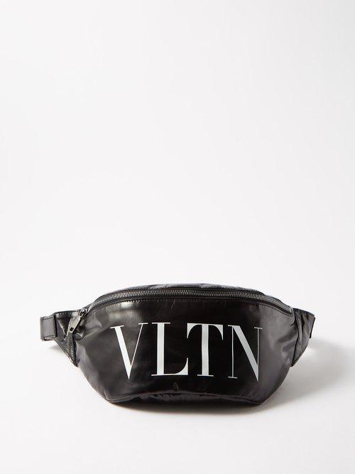 Valentino Garavani - Vltn-logo Smooth Leather Belt Bag - Mens - Black