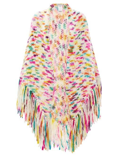 Matchesfashion.com Gabriela Hearst - Lauren Fringed Cashmere Wrap - Womens - Multi