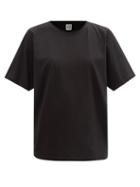 Ladies Rtw Totme - Oversized Organic-cotton Jersey T-shirt - Womens - Black