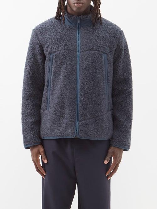 Orlebar Brown - Auster Zipped Fleece Jacket - Mens - Mid Navy