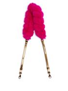 Christian Louboutin Artemistrap Braided-fur And Leather Bag Strap
