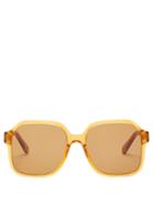 Matchesfashion.com Chlo - Willow Oversized Square Acetate Sunglasses - Womens - Orange