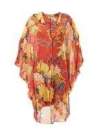 Matchesfashion.com Etro - Floral-print Silk-chiffon Kaftan - Womens - Red Multi