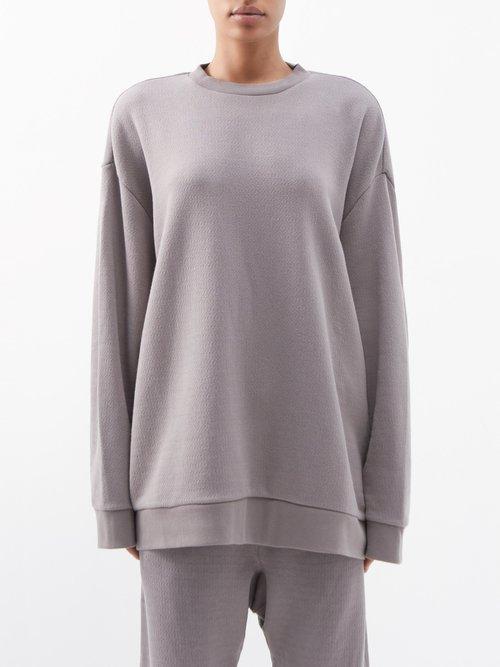 Raey - Crew-neck Organic Japanese-jersey Sweatshirt - Womens - Grey