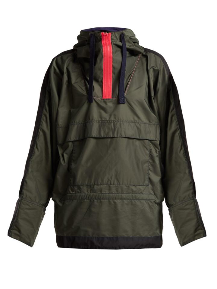 La Fetiche Hooded Colour-block Shell Parka