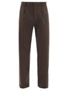 Matchesfashion.com Bianca Saunders - Twisted-seam Tailored Wool Wide-leg Trousers - Mens - Brown