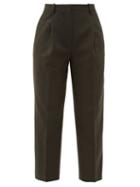 Matchesfashion.com Acne Studios - Trea Wool Blend Straight Leg Tailored Trousers - Womens - Khaki