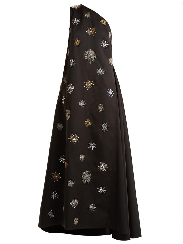Osman Orion Bead-embellished Sateen Gown