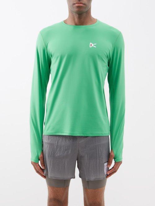 District Vision - Deva Technical-jersey Long-sleeved T-shirt - Mens - Green