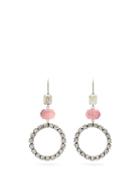 Matchesfashion.com Isabel Marant - Crystal And Marbled Drop Earrings - Womens - Pink