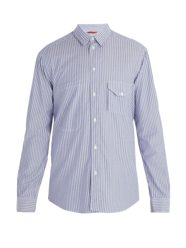 Barena Venezia Point Collar Striped Cotton Shirt