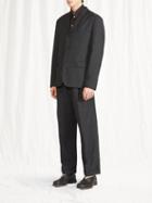 Lemaire - Single-breasted Wool Suit Jacket - Mens - Dark Grey