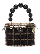 Matchesfashion.com Rosantica By Michela Panero - Holli Crystal Embellished Bag - Womens - Black