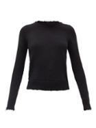 Matchesfashion.com Saint Laurent - Laddered Cotton Sweater - Womens - Black