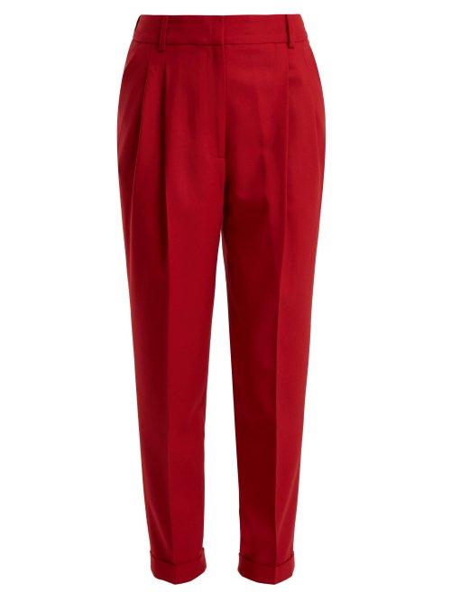Matchesfashion.com Racil - Albert Wool Trousers - Womens - Red