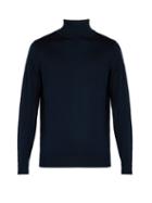 Matchesfashion.com Sunspel - Roll Neck Merino Wool Sweater - Mens - Navy