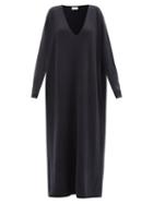 Raey - Clean V Knit Dress - Womens - Dark Navy