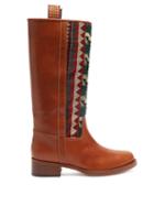 Matchesfashion.com Etro - Embroidered Leather Riding Boots - Womens - Tan Multi