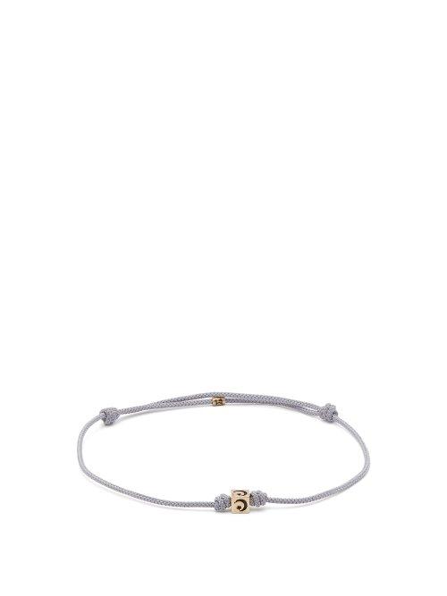 Matchesfashion.com Luis Morais - Moon And Star Cord Bracelet - Mens - Grey