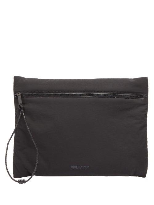 Matchesfashion.com Bottega Veneta - Logo-print Nylon Pouch - Mens - Black