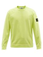 Stone Island - Logo-patch Cotton-fleece Sweatshirt - Mens - Yellow