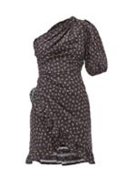 Matchesfashion.com Isabel Marant Toile - Esthera Floral-dot Cotton-voile Mini Dress - Womens - Navy Multi