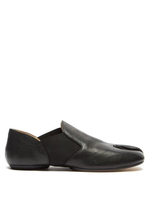 Mens Shoes Maison Margiela - Tabi Split-toe Leather Loafers - Mens - Black