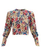 Isabel Marant - Miameline Floral-print Velvet Top - Womens - Multi