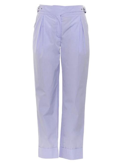 Nina Ricci Buckle-fastening Cropped Cotton Trousers
