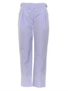 Nina Ricci Buckle-fastening Cropped Cotton Trousers