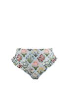Agua By Agua Bendita - Jengibre High-waist Floral-print Bikini Briefs - Womens - Blue Multi