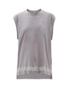 Matchesfashion.com Adidas By Stella Mccartney - Logo-print Organic-cotton Tank Top - Womens - Grey