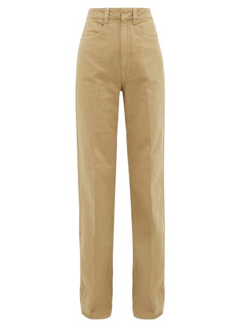 Matchesfashion.com Lemaire - High-rise Wide-leg Jeans - Womens - Camel