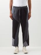 Ymc - Alva Patchwork Cotton Trousers - Mens - Black Grey