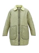 Marfa Stance - Reversible Detachable-collar Quilted Shell Coat - Womens - Yellow Multi