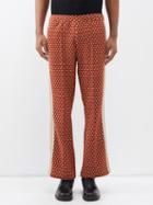 Sasquatchfabrix. - Geometric-jacquard Bootcut Track Pants - Mens - Orange