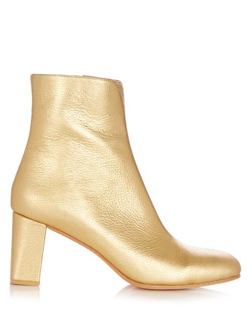 Maryam Nassir Zadeh Agnes Metallic Leather Ankle Boots