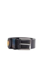 Paul Smith - Splatter Leather Belt - Mens - Black