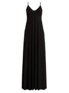 Matchesfashion.com Norma Kamali - V Neck Jersey Slip Dress - Womens - Black