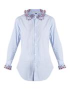 Jupe By Jackie Crownbet Organza-trimmed Cotton-gingham Shirt