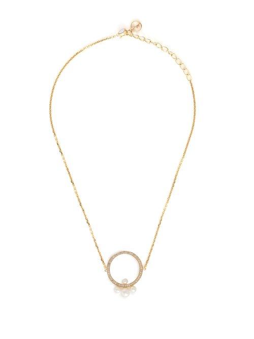 Matchesfashion.com Anissa Kermiche - Pompadour Diamond, Pearl & Yellow Gold Choker - Womens - Gold