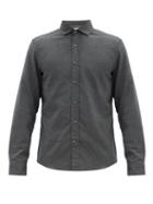 Matchesfashion.com Brunello Cucinelli - Button-down Cotton-twill Shirt - Mens - Grey