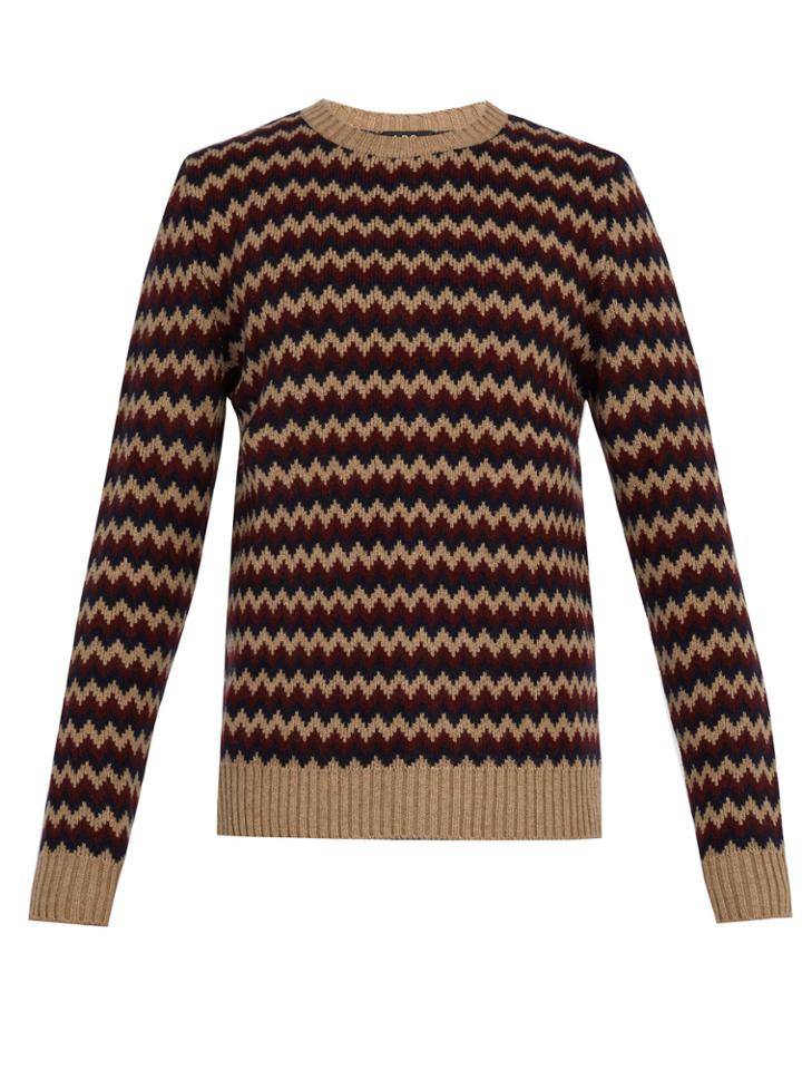 A.p.c. Directeur Jacquard Merino-wool Sweater